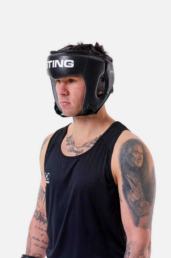 Orion Gel Open Face Head Guard-Black